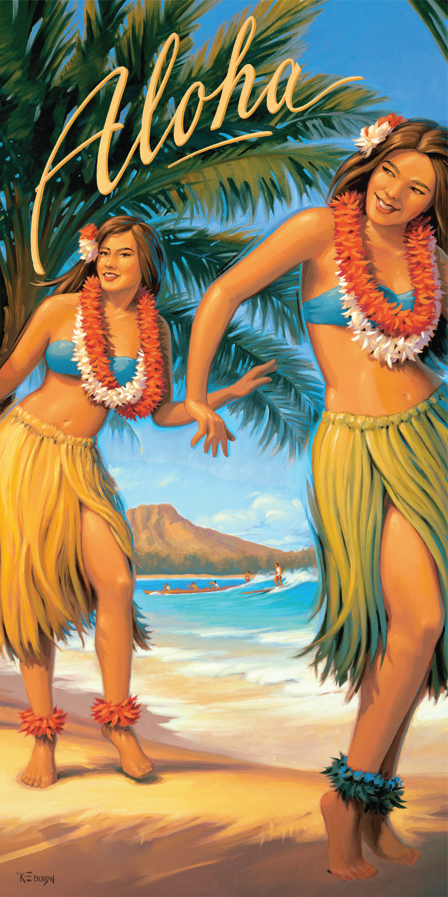 ALOHA GIRLS BEACH TOWEL