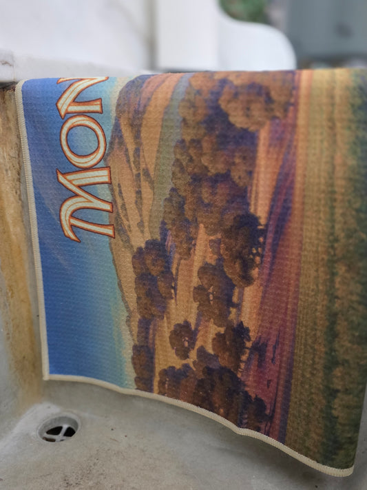 Monterey Wine Country Vintage Travel Poster Kitchen Towel