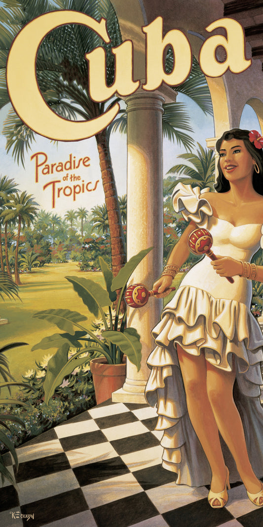 CUBA PARADISE TROPICS BEACH TOWEL
