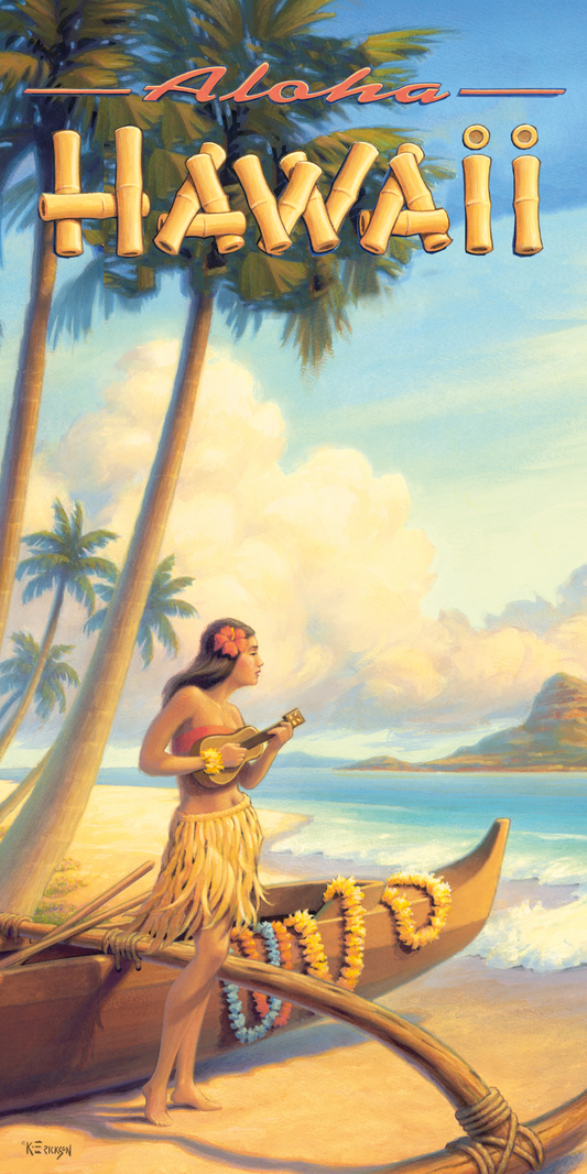 HULA & CANOE BEACH TOWEL