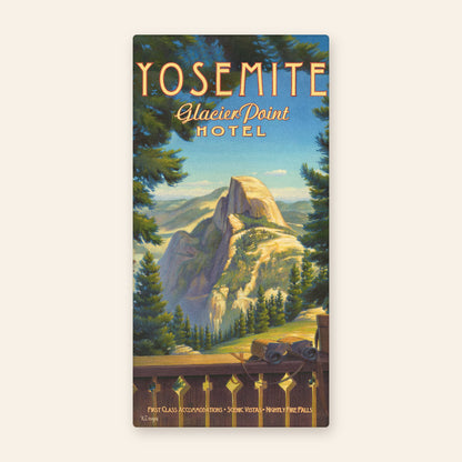 Full Towel: Yosemite Glacier Point vintage travel poster beach towel by Kerne Erickson