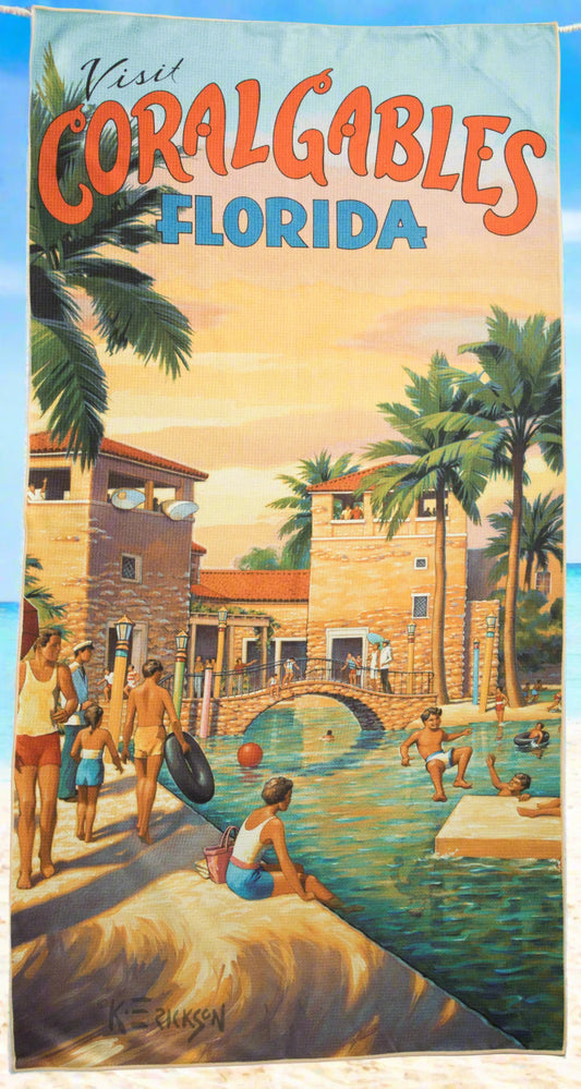CORAL GABLES BEACH TOWEL