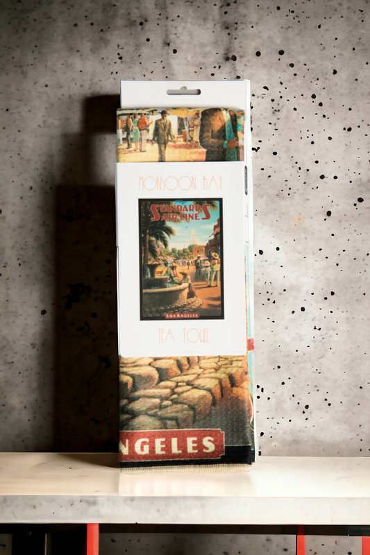 Los Angeles Olvera Street vintage travel poster kitchen towel sleeve