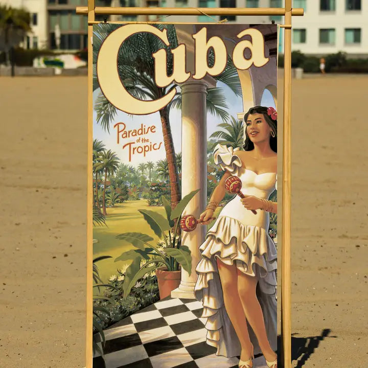 CUBA PARADISE TROPICS BEACH TOWEL