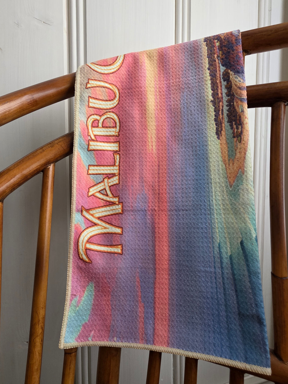 Malibu Coast Wine Country Vintage Travel Poster Kitchen Towel