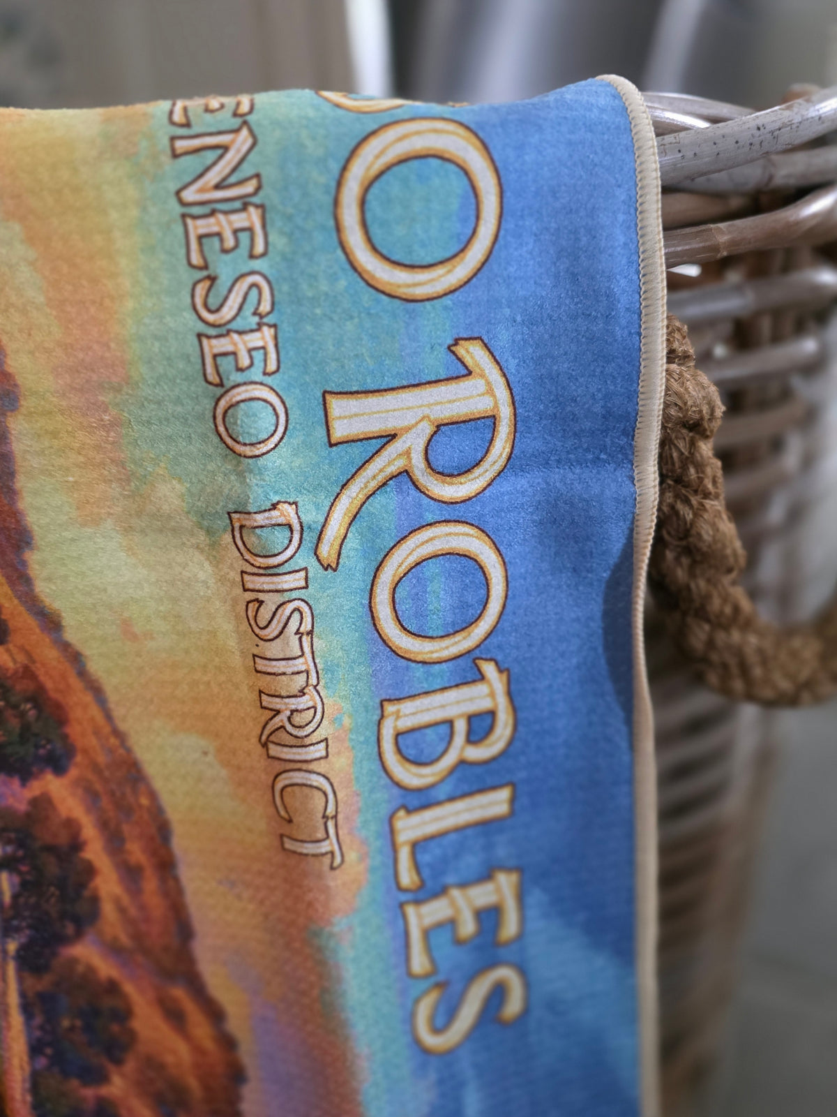 Paso Robles Geneseo District Wine Country Vintage Travel Poster Kitchen Towel