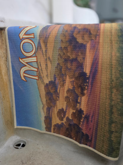 Monterey Wine Country Vintage Travel Poster Kitchen Towel