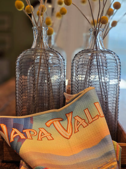 Napa Valley Wine Country Vintage Travel Poster Kitchen Towel