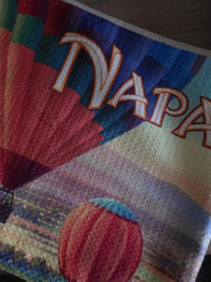 Napa Valley Wine Country Vintage Travel Poster Kitchen Towel