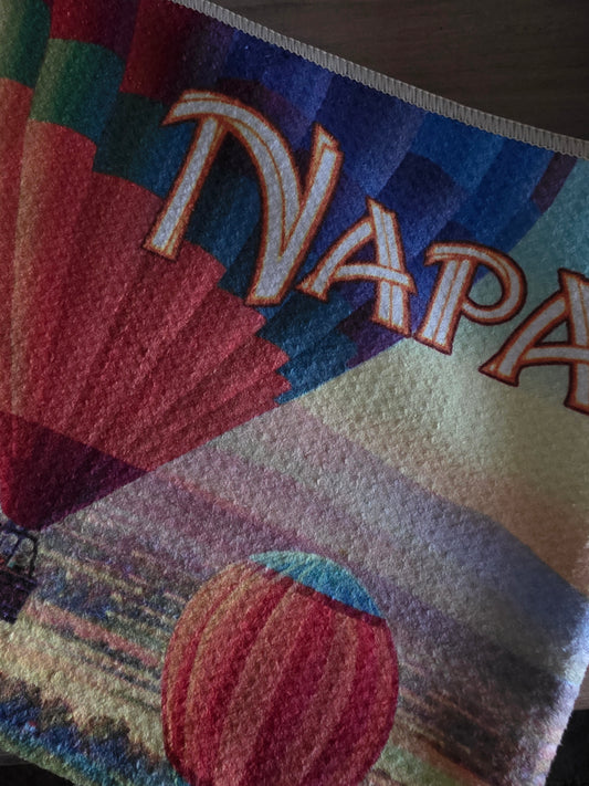 Napa Valley Wine Country Vintage Travel Poster Kitchen Towel