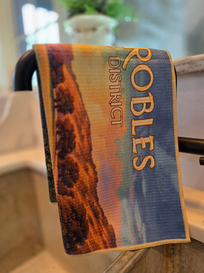 Paso Robles Geneseo District Wine Country Vintage Travel Poster Kitchen Towel