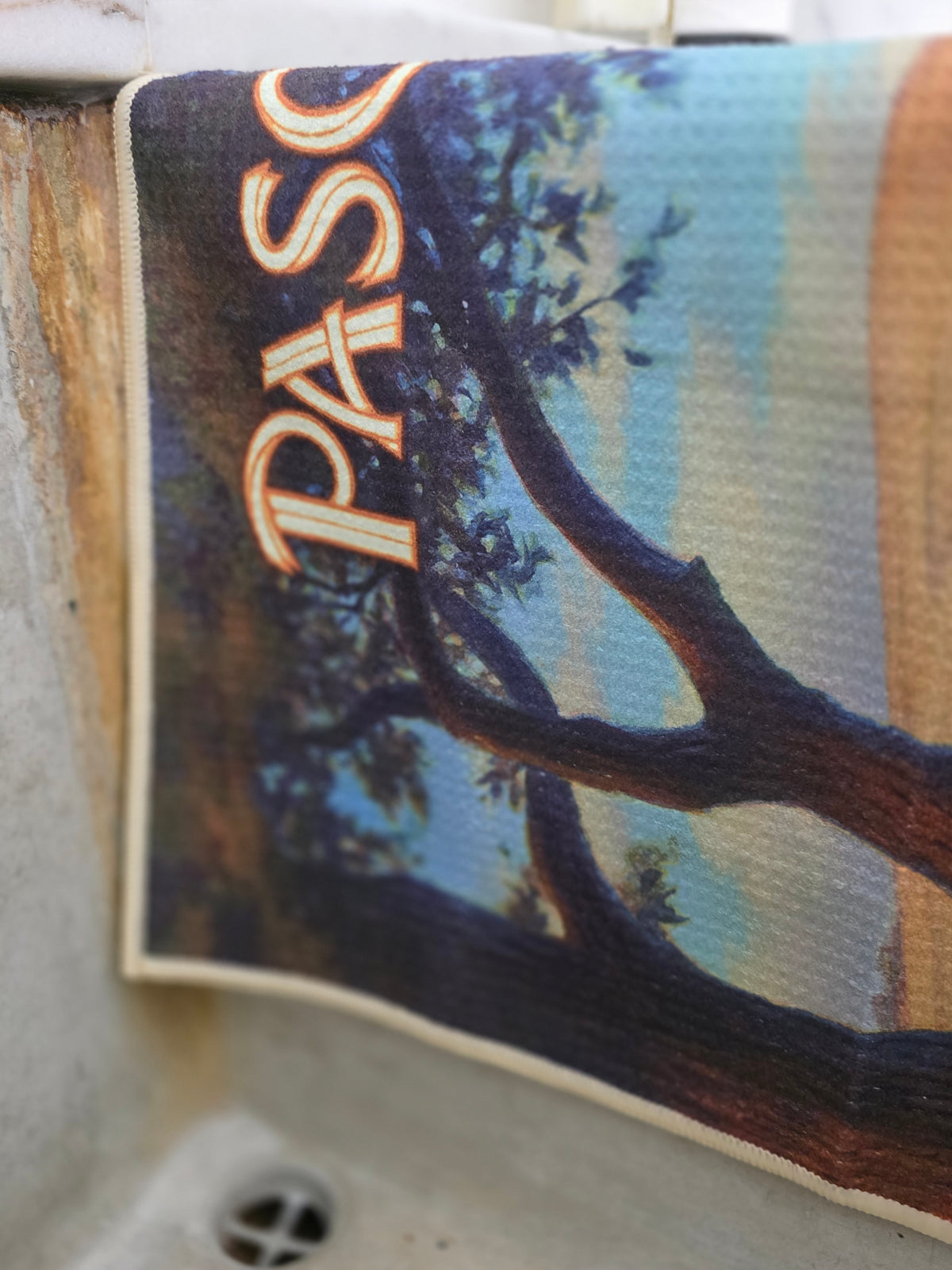 Paso Robles Wine Country Vintage Travel Poster Kitchen Towel