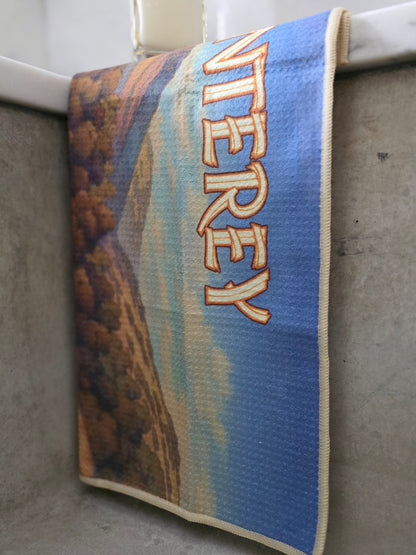 Monterey Wine Country Vintage Travel Poster Kitchen Towel